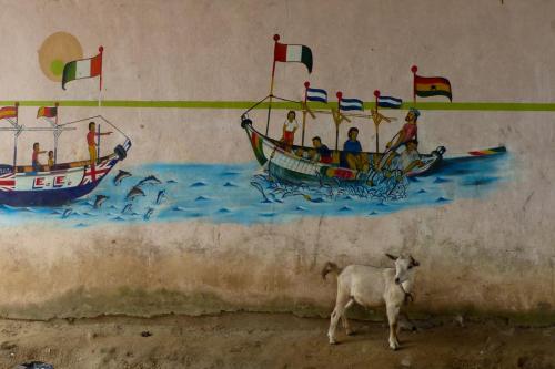 Fresque murale en hommage aux pêcheurs